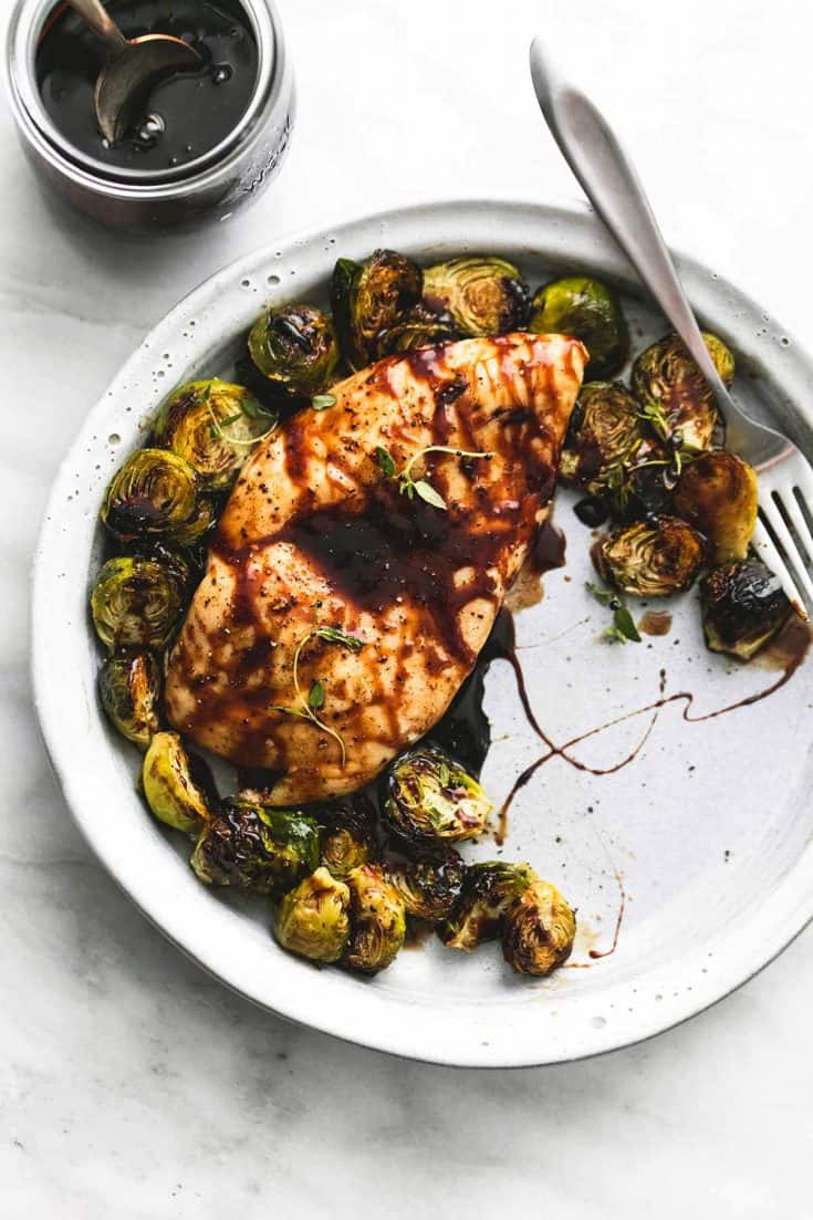 Sheet Pan Honey Balsamic Chicken & Brussels Sprouts